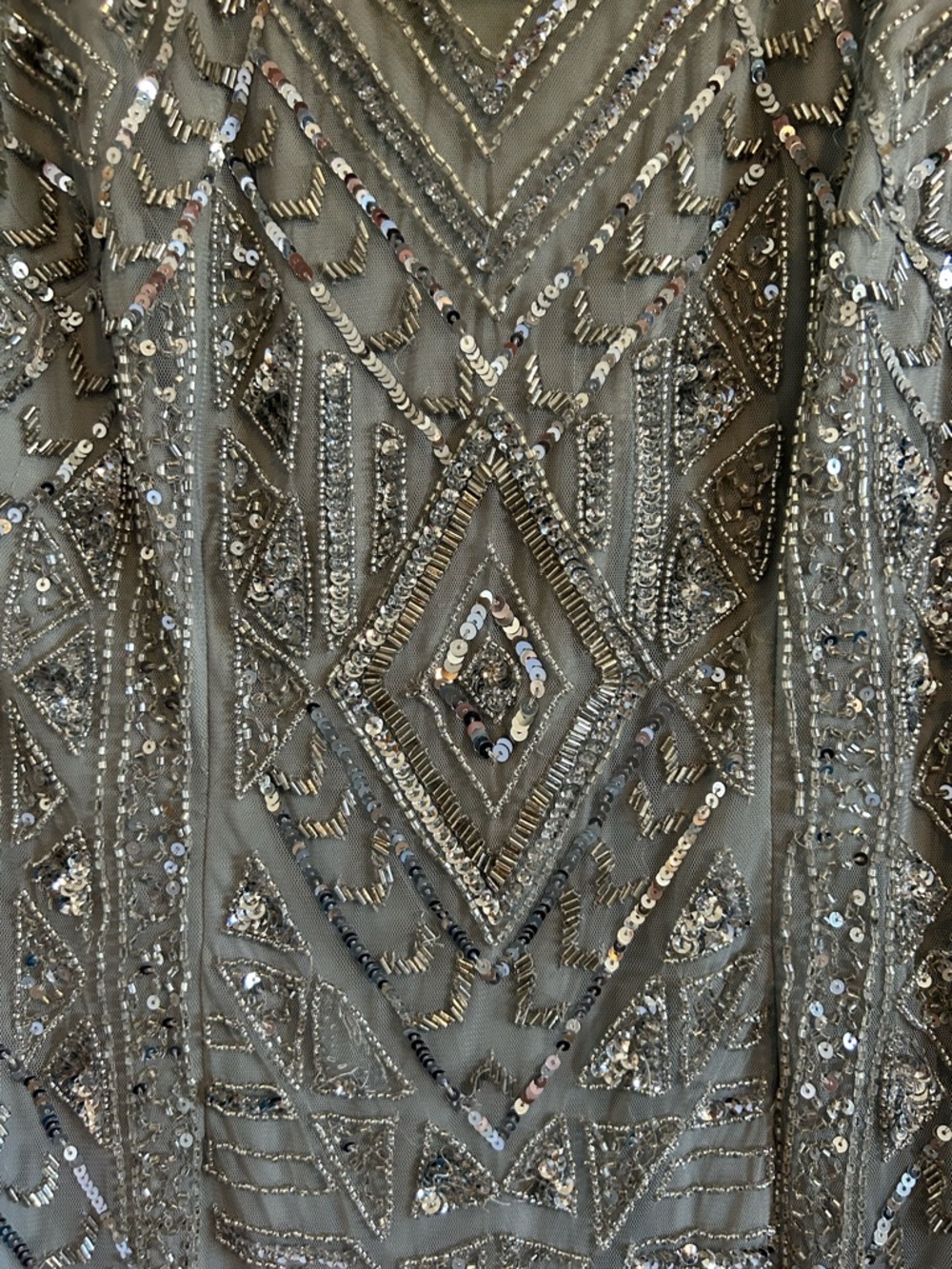 Gianni Bini Silver Sequin Embellished Dress - Picture 4 of 8